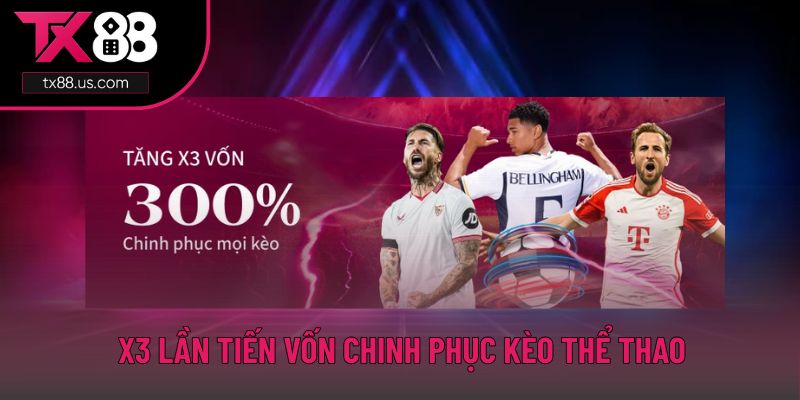 Soi kèo thể thao với ưu đãi gấp 3 lần vốn nạp